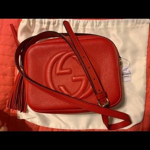 Brand new with tags red Gucci soho disco bag